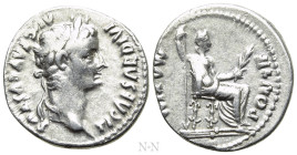 TIBERIUS (14-37). Denarius. "Tribute Penny" type. Lugdunum