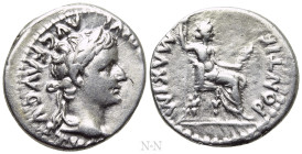 TIBERIUS (14-37). Denarius. "Tribute Penny" type. Lugdunum