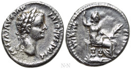 TIBERIUS (14-37). Denarius. "Tribute Penny" type. Lugdunum