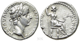 TIBERIUS (14-37). Denarius. "Tribute Penny" type. Lugdunum