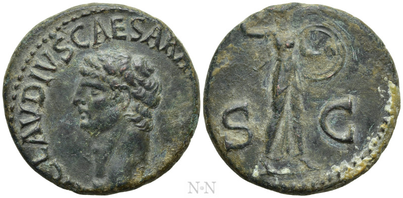 CLAUDIUS (41-54). As. Rome. 

Obv: TI CLAVDIVS CAESAR AVG P M TR P IMP [. 
Ba...