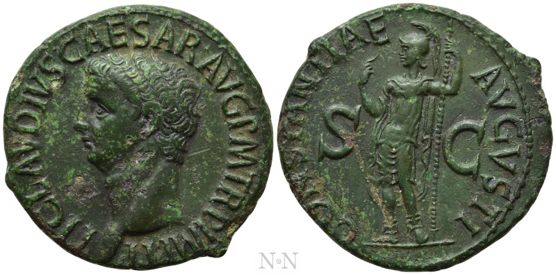 CLAUDIUS (41-54). As. Rome. 

Obv: TI CLAVDIVS CAESAR AVG P M TR P IMP P P. 
...