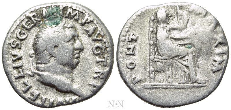 VITELLIUS (69). Denarius. Rome. 

Obv: A VITELLIVS GERM IMP AVG TR P. 
Laurea...