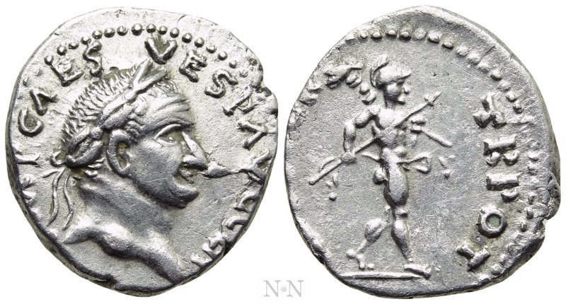 VESPASIAN (69-79). Fourrèe(?) Denarius. Contemporary imitation. 

Obv: IMP CAE...