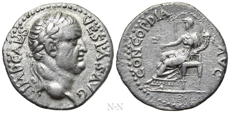 VESPASIAN (69-79). Denarius. Ephesus. 

Obv: IMP CAES VESPAS AVG. 
Laureate h...