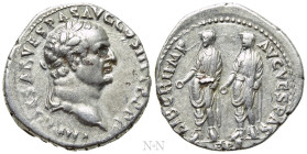 VESPASIAN, with TITUS and DOMITIAN (69-79). Denarius. Ephesus