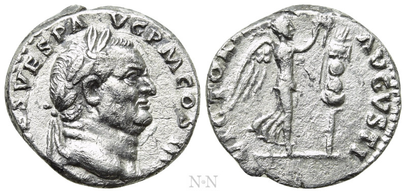 VESPASIAN (69-79). Denarius. Rome. "Judaea Capta" issue. 

Obv: IMP CAES VESP ...