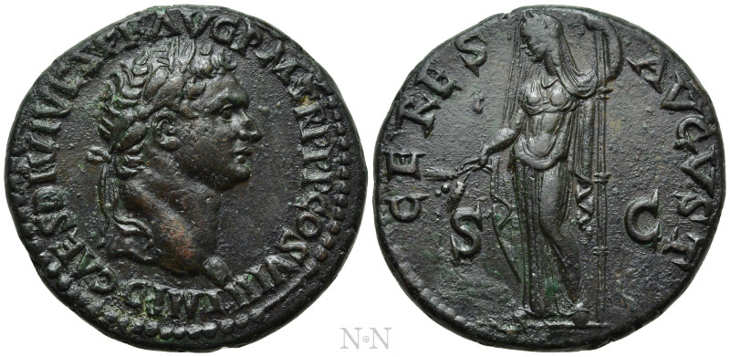 DOMITIAN (81-96). As. Uncertain Thracian mint. 

Obv: IMP D CAES DIVI VESP F A...