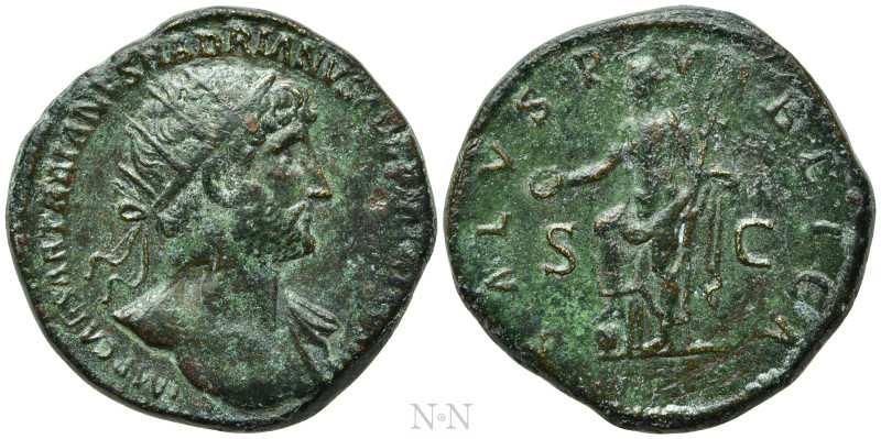 HADRIAN (117-138). Dupondius. Rome. 

Obv: IMP CAESAR TRAIANVS HADRIANVS AVG P...