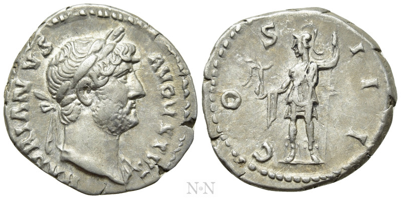 HADRIAN (117-138). Denarius. Rome. 

Obv: HADRIANVS AVGVSTVS. 
Laureate bust ...