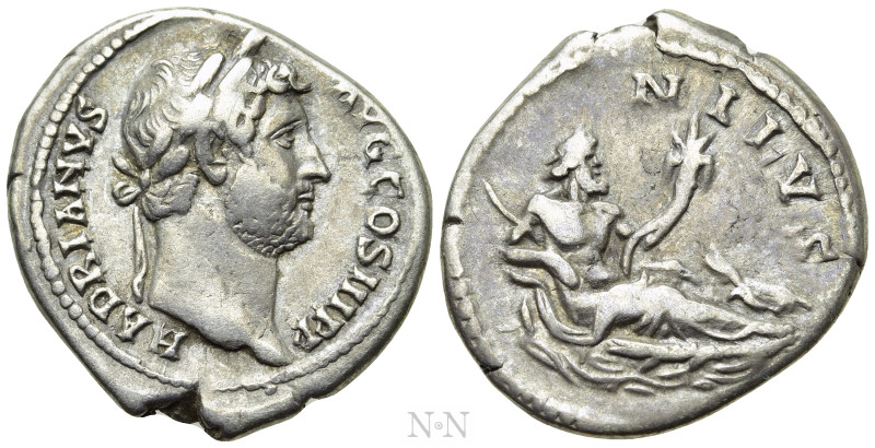 HADRIAN (117-138). Denarius. Rome. "Travel Series" issue. 

Obv: HADRIANVS AVG...
