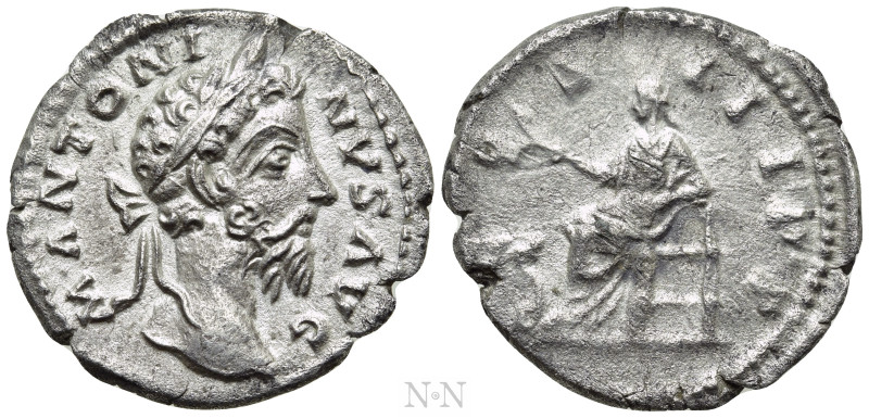 MARCUS AURELIUS (161-180). Denarius. Rome. 

Obv: M ANTONINVS AVG. 
Laureate ...