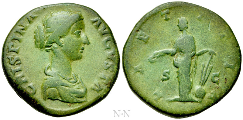 CRISPINA (Augusta, 178-182). As. Rome. 

Obv: CRISPINA AVGVSTA. 
Draped bust ...