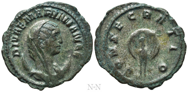 DIVA MARINIANA (Died before 253). Antoninianus. Rome. 

Obv: DIVAE MARINIANAE....