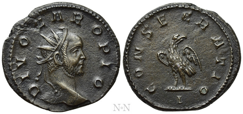 DIVUS CARUS (Died 283). Antoninianus. Lugdunum. 

Obv: DIVO CARO PIO. 
Radiat...