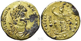 THEODOSIUS I (379-395). Fourrèe Solidus. Constantinople