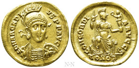 ARCADIUS (383-408). GOLD Solidus. Constantinople