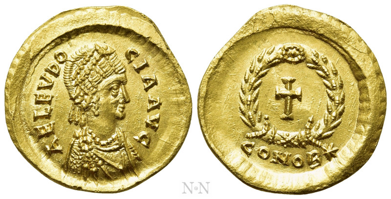 AELIA EUDOCIA (Augusta, 423-460). GOLD Tremissis. Constantinople. 

Obv: AEL E...