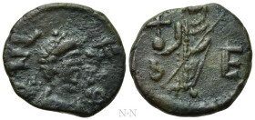LEO I, with VERINA (457-474). Nummus. Constantinople