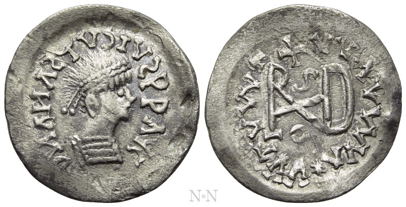GEPIDS. In the name of Anastasius I (491-518). Quarter Siliqua. Sirmium. 

Obv...