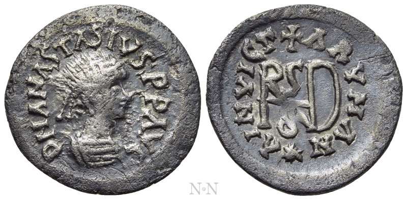 GEPIDS. In the name of Anastasius I (491-518). Quarter Siliqua. Sirmium. 

Obv...