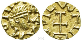 MEROVINGIANS. Quentovic. GOLD Tremissis (Circa 585-675). Ela, moneyer