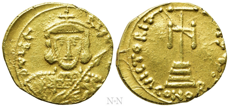TIBERIUS III (APSIMAR) (698-705). GOLD Solidus. Syracuse. 

Obv: D TIЬЄRI AЧGЧ...