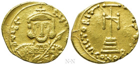 TIBERIUS III (APSIMAR) (698-705). GOLD Solidus. Syracuse