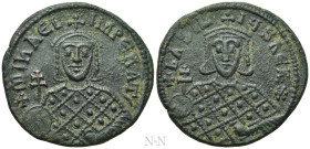 MICHAEL III 'THE DRUNKARD', with BASIL I (842-867). Follis. Constantinople