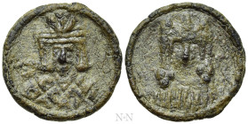 CONSTANTINE VII PORPHYROGENITUS with ZOE (913-959). Follis. Cherson