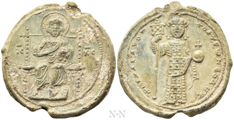 MICHAEL VII DUCAS (1071-1078). PB Seal. 

Obv: IC - XC. 
Christ Pantokrator e...