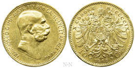 AUSTRIA. Franz Joseph I (1848-1916). GOLD 10 Corona (1909). Wien (Vienna)