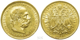 AUSTRIAN EMPIRE. Franz Joseph I (1848-1916). GOLD 20 Corona (1897). Wien (Vienna)