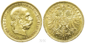 AUSTRIAN EMPIRE. Franz Joseph I (1848-1916). GOLD 10 Corona (1905). Wien (Vienna)