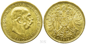 AUSTRIAN EMPIRE. Franz Joseph I (1848-1916). GOLD 10 Corona (1912). Wien (Vienna). Restrike issue