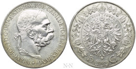 AUSTRIAN EMPIRE. Franz Joseph I (1848-1916). 5 Corona (1907). Vienna