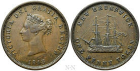 CANADA. Victoria (1855-1901). 1 Penny Token (1843)