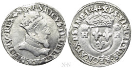 FRANCE. Henry II (1547-1559). Teston à la tête couronnée (1554-L). Bayonne