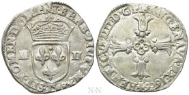 FRANCE. Henry IV (1589-1610). 1/4 Ecu (1606-L). Bayonne
