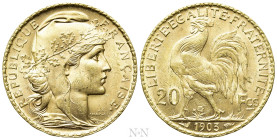 FRANCE. Third Republic (1870-1940). GOLD 20 Francs (1903). Paris