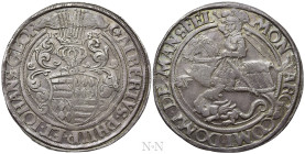 GERMANY. Mansfeld-Hinterort. Albrecht VII, Philipp II & Johann Georg I (1541-1546). Taler (1542). Eisleben