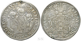 GERMANY. Saxony. Christian II with Johann Georg I and August (1591-1611). Reichstaler (1600-HB). Dresden