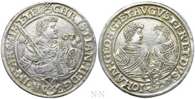 GERMANY. Saxony. Christian II, Johann Georg I & August (1591-1611). 1/4 Reichstaler (1607). Dresden