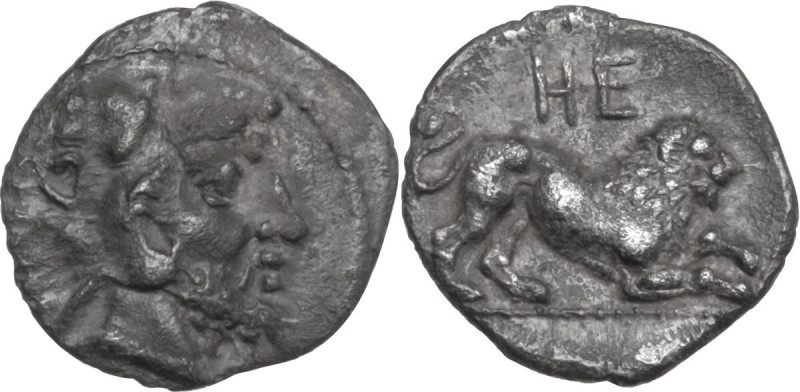 Greek Italy. Southern Lucania, Heraclea. AR Diobol, c. 432-420 BC. Obv. Bearded ...