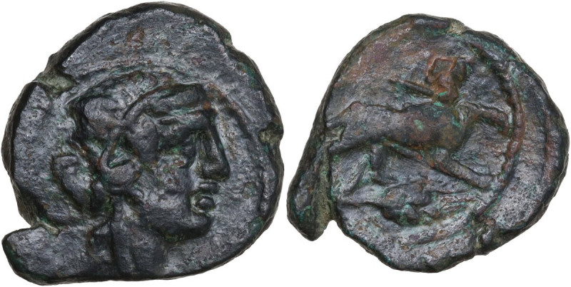 Greek Italy. Central Italy, uncertain mint. Capua or Minturnae(?). AE 22 mm. lat...