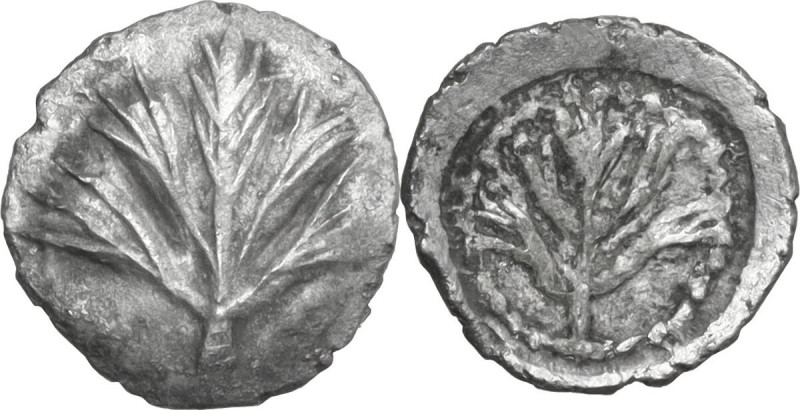 Sicily. Selinos. AR Litra, 515-480 BC. Obv. Celery leaf. Rev. Celery leaf within...