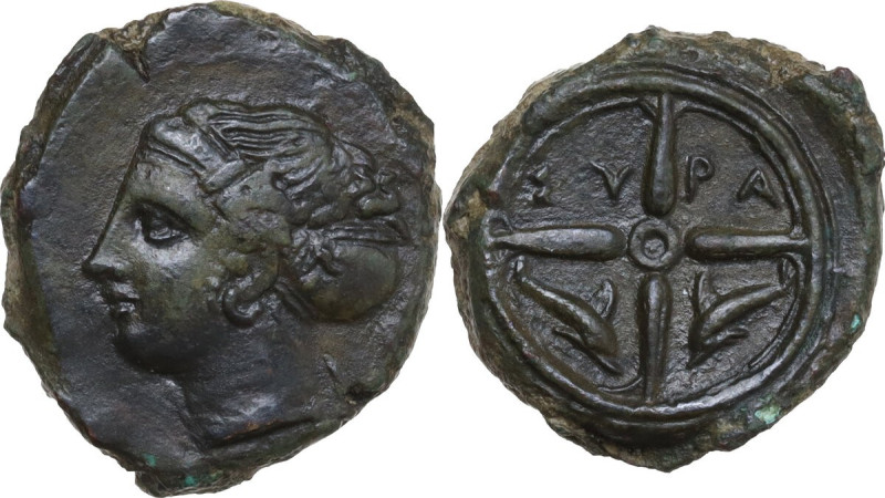 Sicily. Syracuse. Second Democracy (466-405 BC). AE Hemilitron, c. 415-405 BC. O...