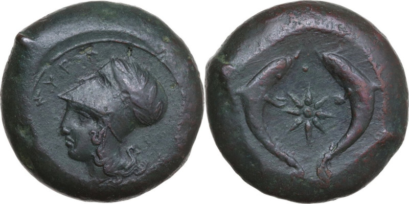 Sicily. Syracuse. Dionysios I to Dionysios II. AE Drachm, c. 380 BC. Obv. ΣΥΡΑ. ...