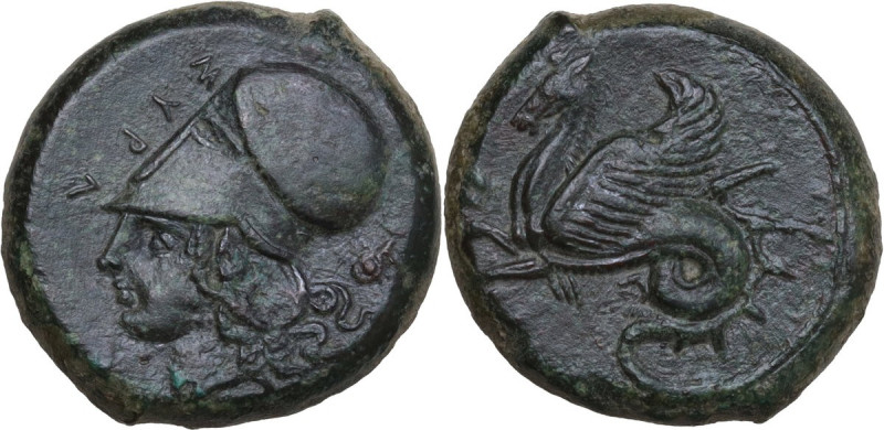 Sicily. Syracuse. Dionysios I to Dionysios II. AE Hemilitron, c. 375-344 BC. Obv...