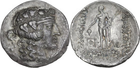 Continental Greece. Thrace, Maroneia. AR Tetradrachm, c. 189/8-49/5 BC. Obv. Head of youthful Dionysos to right, wearing ivy wreath. Rev. ΔΙΟΝΥΣΟΥ ΣΩΤ...